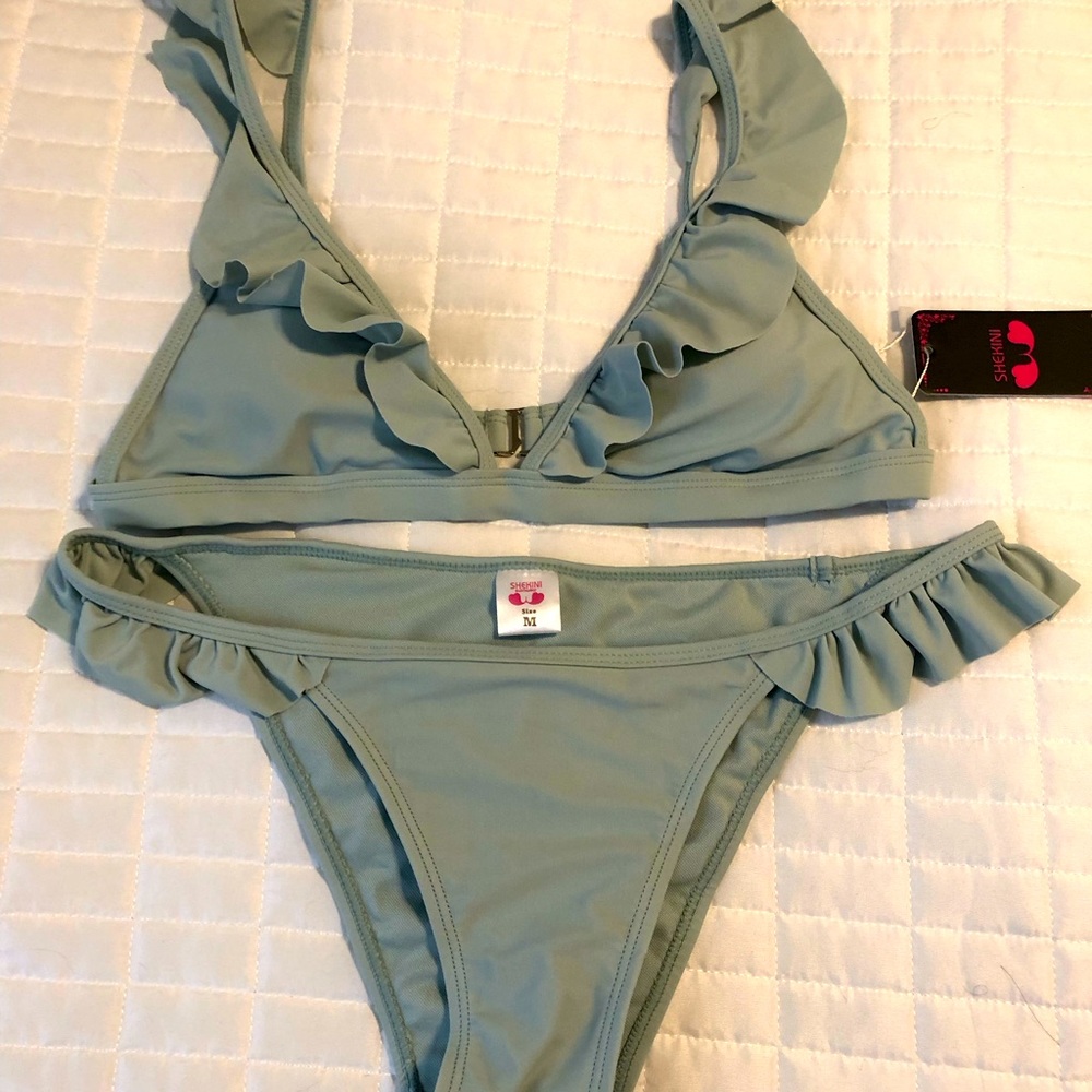 NWT Mint green bikini size medium